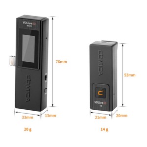 میکروفون یقه ای بی سیم کامیکا مدل VDLive10 MI رابط Lightning